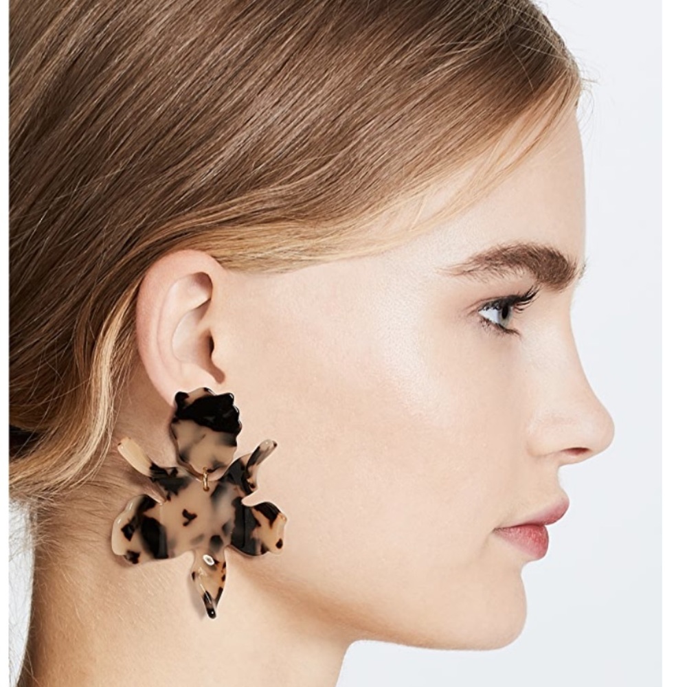 Lele Sadoughi Paper Lily Clip-On Earrings